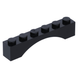 3455 Brick, Arch 1 x 6 black