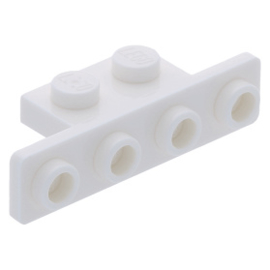 2436b White Bracket 1 x 2 - 1 x 4 with Rounded Corners