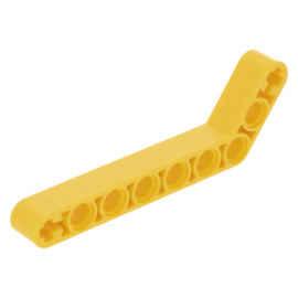 32271 Yellow Technic, Liftarm 1 x 9 Bent (7 - 3) Thick