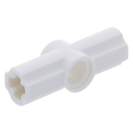 32034 White Technic, Axle and Pin Connector Angled #2 - 180 degrees