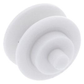 3464 White Wheel Center Small with Stub Axles (Pulley Wheel)