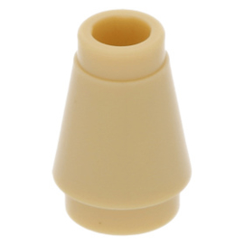 4589b / 59900 Tan Cone 1 x 1 with Top Groove