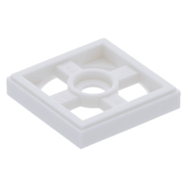 3680 White Turntable 2 x 2 Plate, Base