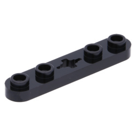32124 Technic, Plate 1 x 5 with Smooth Ends, 4 Studs and Center Axle Hole black