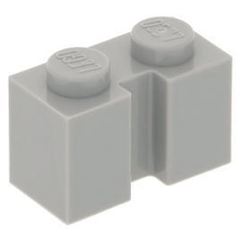 4216 Light Bluish Gray Brick, Modified 1 x 2 with Groove