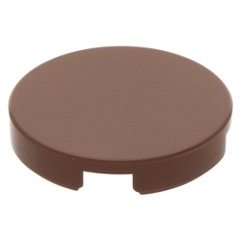 14769 Reddish Brown Tile, Round 2 x 2 with Bottom Stud Holder