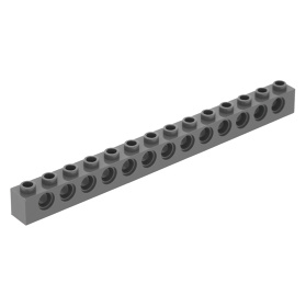 32018 Dark Bluish Gray Technic, Brick 1 x 14 with Holes