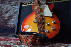 Bluebird Vintage Custom - Royal Red & Beige Gold  Floral
