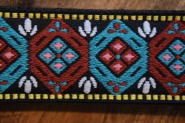 Bluebird Vintage Custom - Turquoise & Bordeaux Diamond