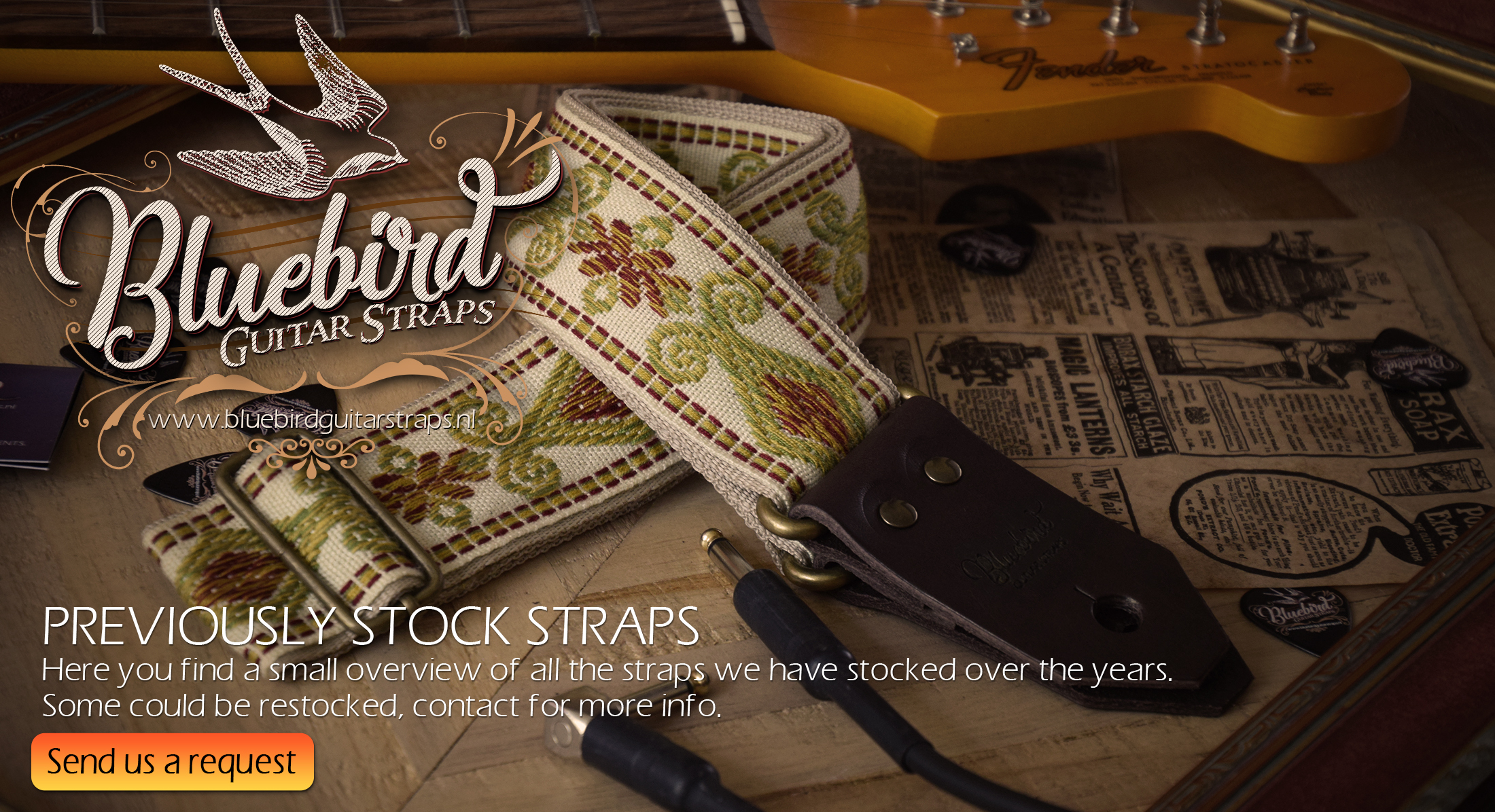 Bluebird Guitar Straps - Previously Stocked Straps