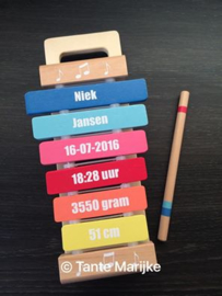 Stickers houten xylofoon