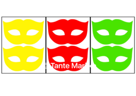 Maskers rood/geel/groen