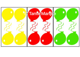 Ballonnen rood/geel/groen