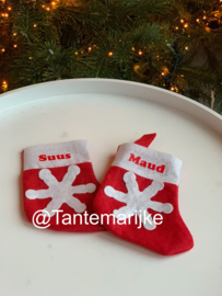 Kleine kerstsokjes met naam