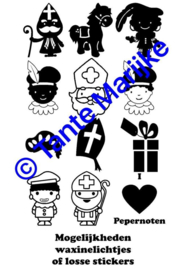 3 losse stickers sinterklaas