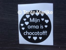 Losse sticker chocotoff