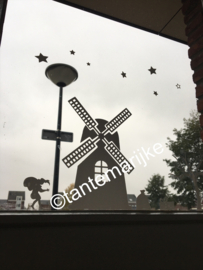 Raamsticker molen