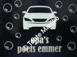 Losse sticker poets emmer vaderdag