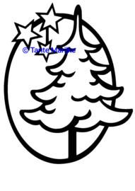 Raamsticker kerstboom