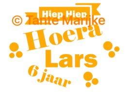 Hiep hiep hoera Lars 1 kleur