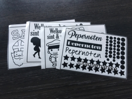losse stickers sinterklaas per vel