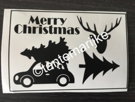 losse stickers kerst per vel