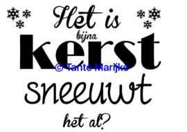 Raamsticker sneeuwt het al