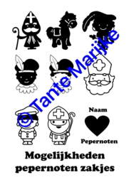 Raamsticker Sint en Piet statische folie (herbruikbaar)