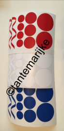 Mixpakket serpentine en confetti rood/wit/blauw