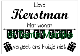 Lieve kerstman raamsticker