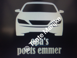 Losse sticker poets emmer vaderdag