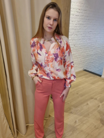 blouse met kleurrijke print