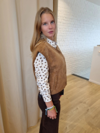hemdje met bruine hartjes in soepele viscose
