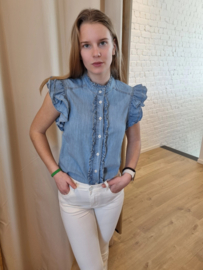 jeanshemdje met frulletjes