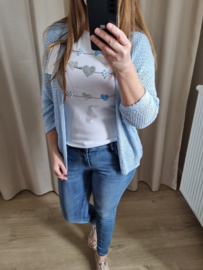 lichte cardigan lichtblauw