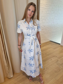 katoenen jurk met blauwe broderie suzzy&milly