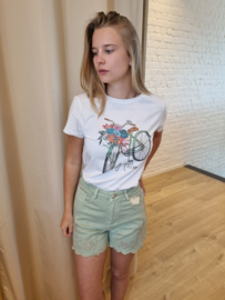 T-shirt fiets groen