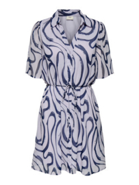 jurk met voile wit/lila JDYJENIFY