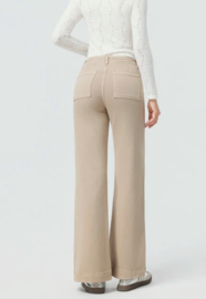 Sister wide jeans met hoge taille  beige  ST 6039