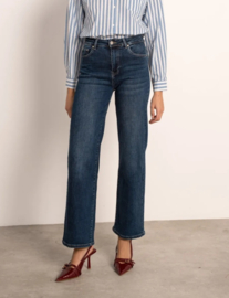 Sister wide jeans met hoge taille en super stretch dark denim