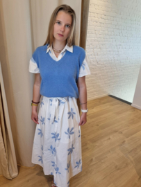 katoenen jurk met blauwe broderie suzzy&milly