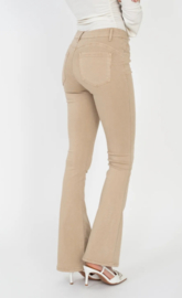 Hoge taille bootcut crèmebeige super stretch H6954