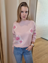JDYFLORIS L/S JACQUARD PULLOVER KNT roze