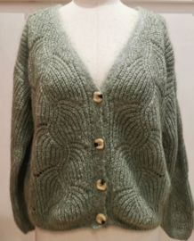 ajour cardigan kaki