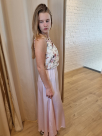 effen rok satijnglans poederroze