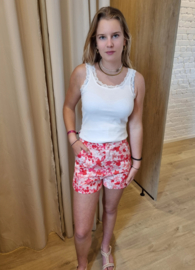 shortje oranje print