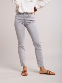 Toxik mediumhoge taille straight push up jeans bleached grey H2726-1