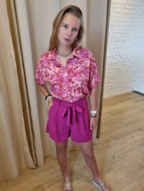 losser hemdje met fuchsia motief