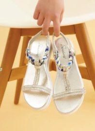 sandaal strass blauw