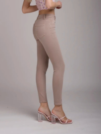 Toxik skinny hoge taille rose poudrée L1700-29